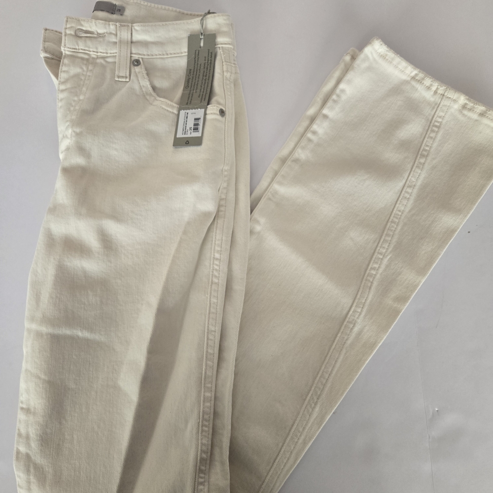 NWT Hudson Barbara High-Rise Baby Bootcut Jeans - Ecru - Size 25 - Picture 1 of 6